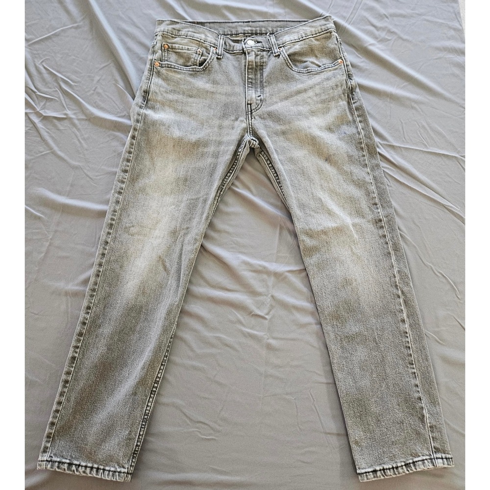 Levi's 502 Regular Taper Jeans Mens 32x30 Grey Good Stretch WaterLess 00502-0611